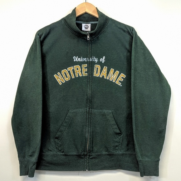 Vintage Tops University Of Notre Dame Zip Up Fleece Poshmark